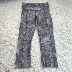 Lululemon Fast & Free Crop (19") Kindred Spirit Alpine White Multi